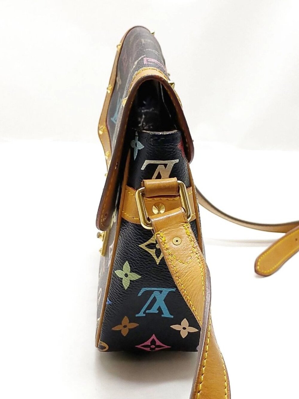 Authentic Louis Vuitton Multicolor Monogram Sologne Bag Black Crossbody - Picture 5 of 16